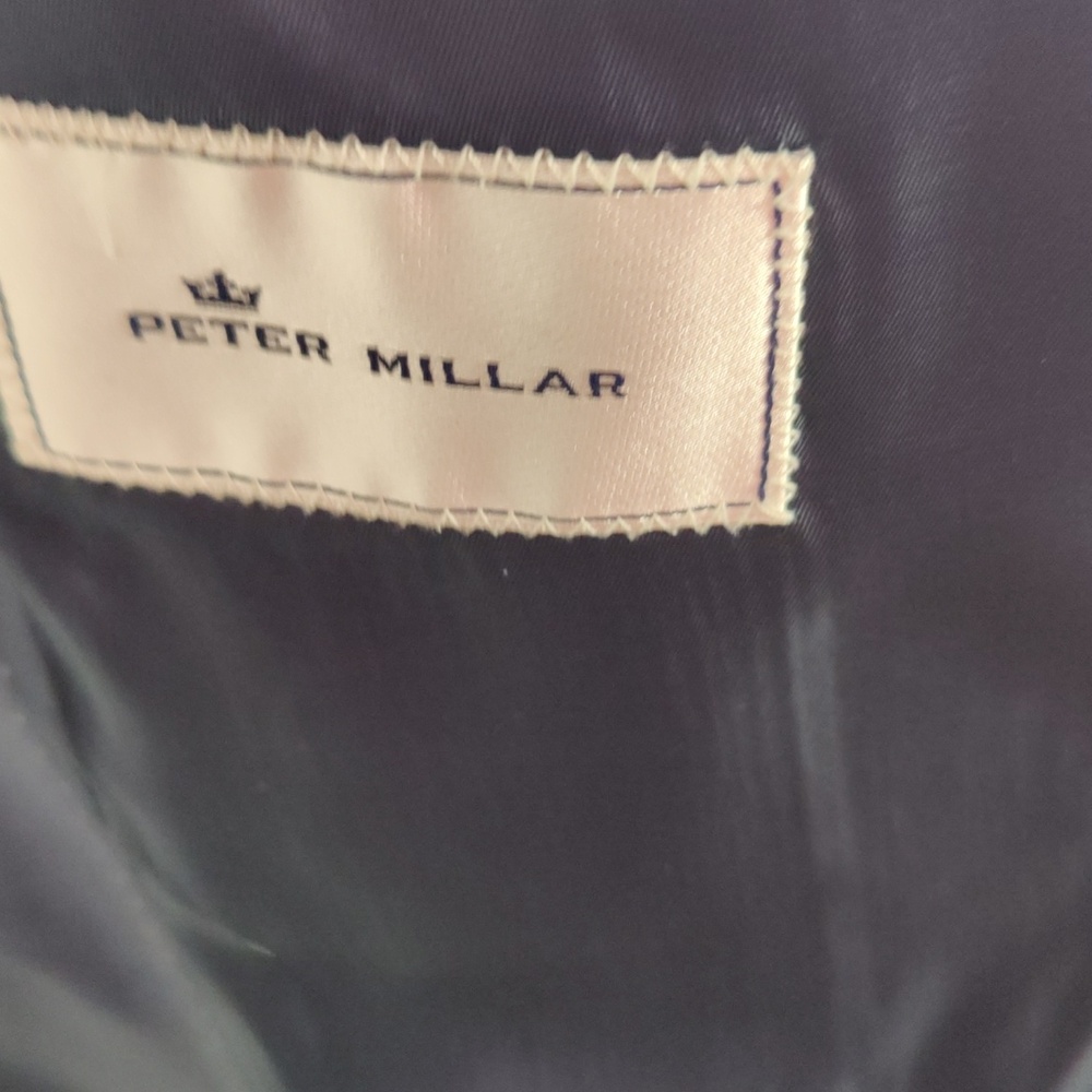 Vintage Peter Millar Blazer Made In Canada Size 46T 100%wool Navy Blue - Picture 7 of 9